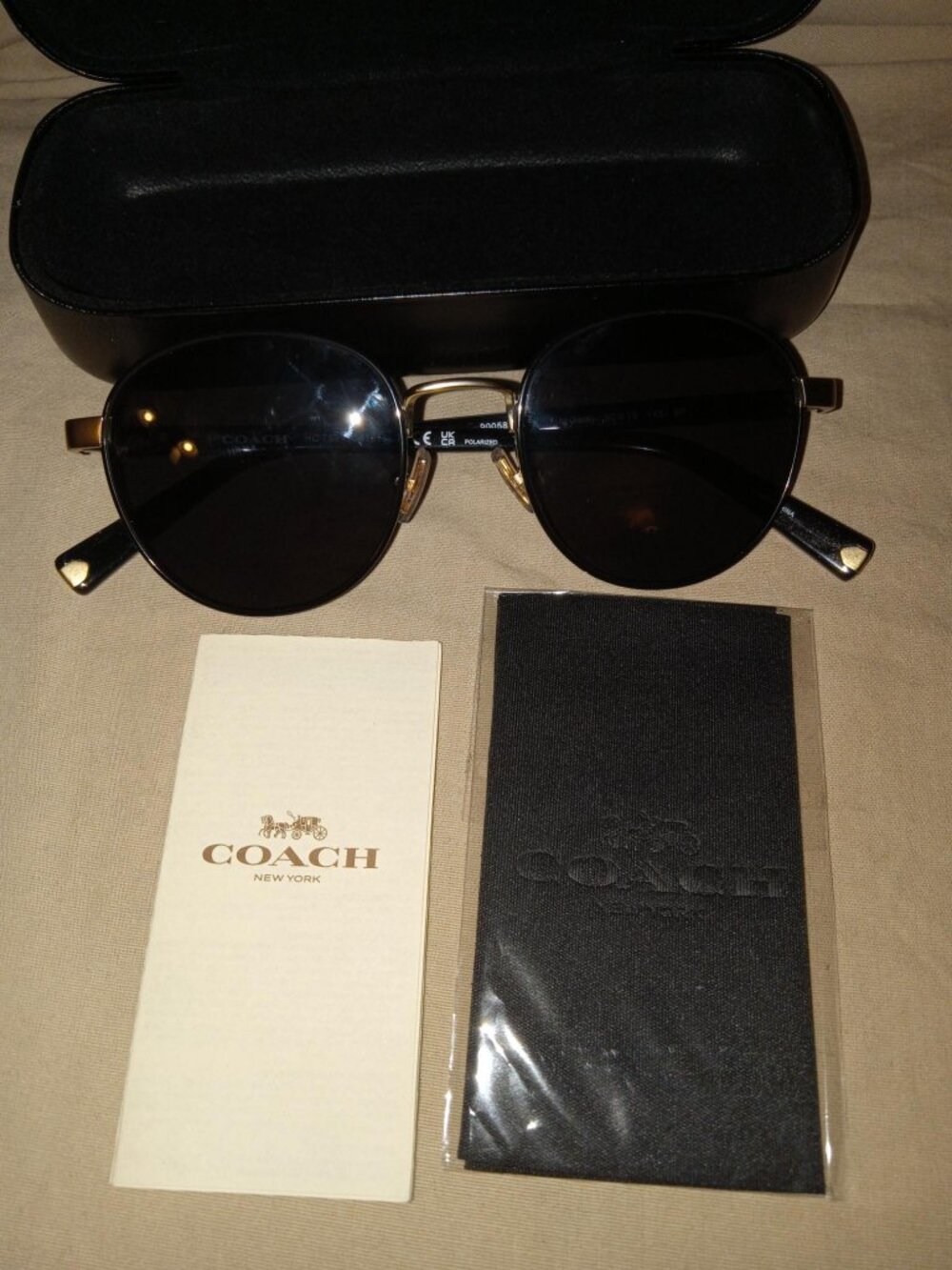 Coach Sunglasses Satin Light Gold Color